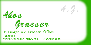akos graeser business card
